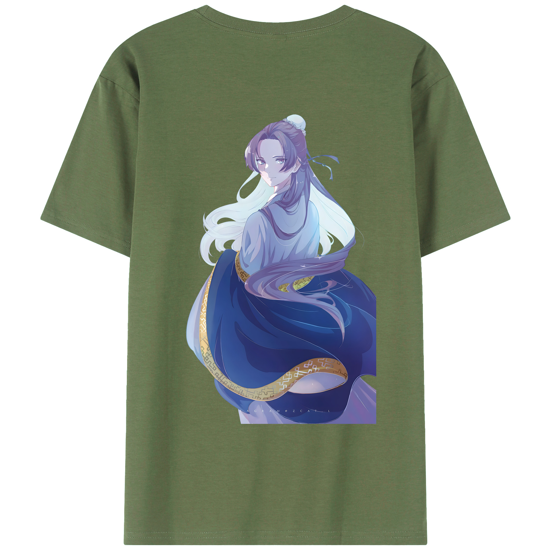 （画像用） 薬屋のひとりごと The Apothecary Diaries 綿100％ メンズ半袖Tシャツ（バックプリント） 通気性